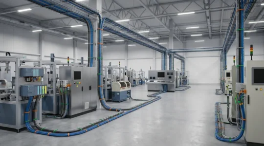Systeme de supervision industrielle centralise connectant plusieurs automates de fabricants differents sur une ligne de production moderne