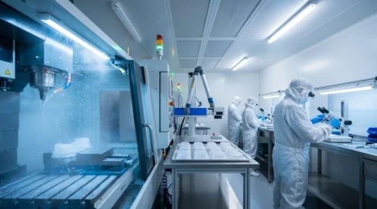 Production industrielle de dispositifs médicaux en plastique avec système de marquage laser et traçabilité numérique
